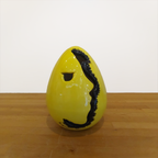 Uovo di Pasqua in ceramica con taglio profilo 17 cm