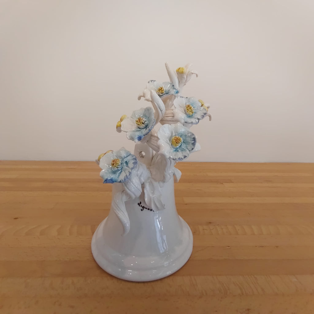 Campana decorativa in ceramica con fiori