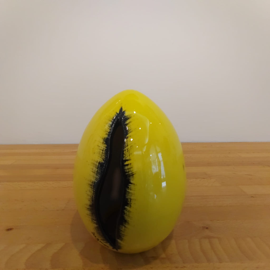 Uovo di Pasqua in ceramica con taglio 13 cm