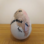 Uovo di Pasqua in ceramica moderna decorata a mano 17 cm