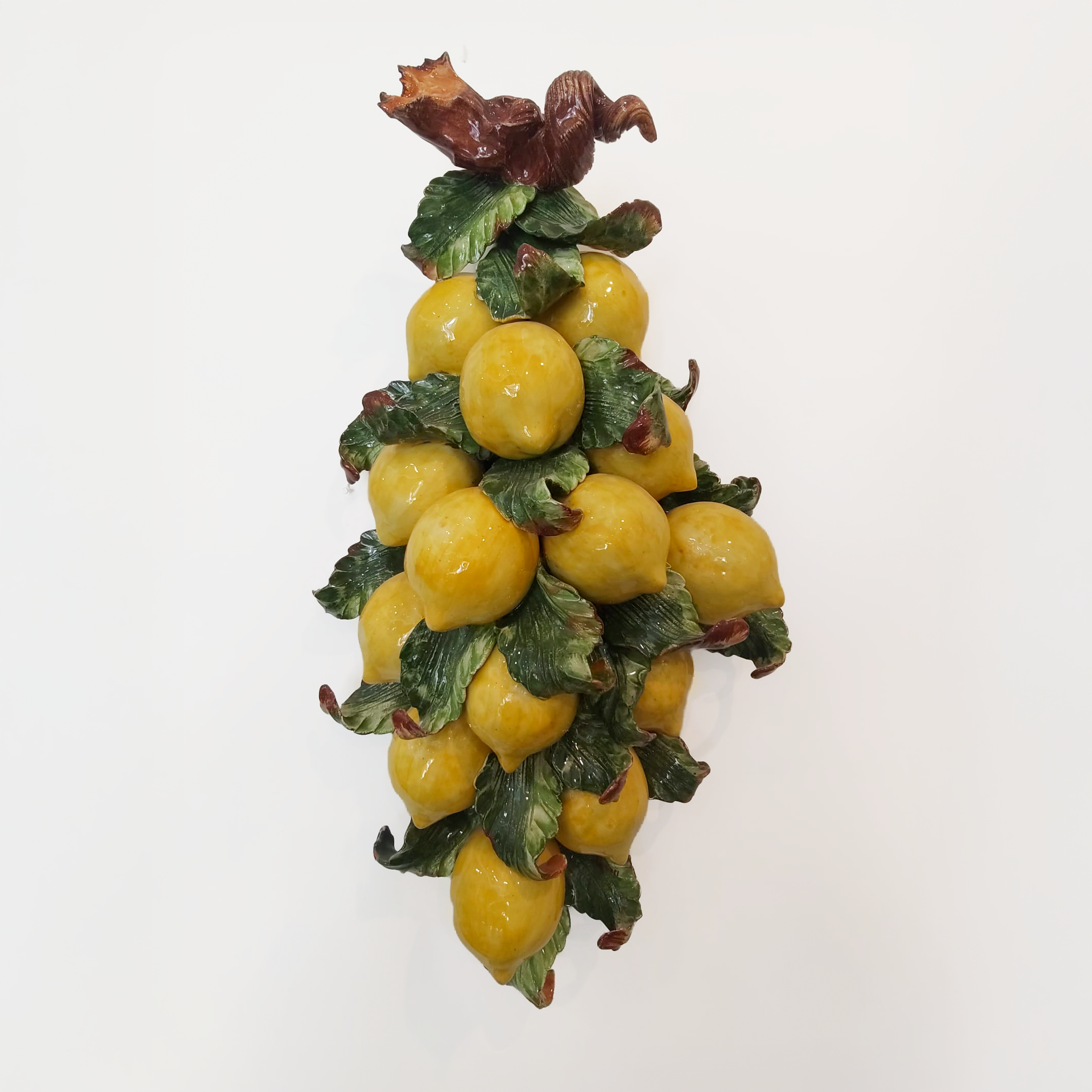 Applique in ceramica con limoni stile mediterraneo